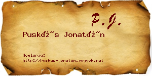 Puskás Jonatán névjegykártya